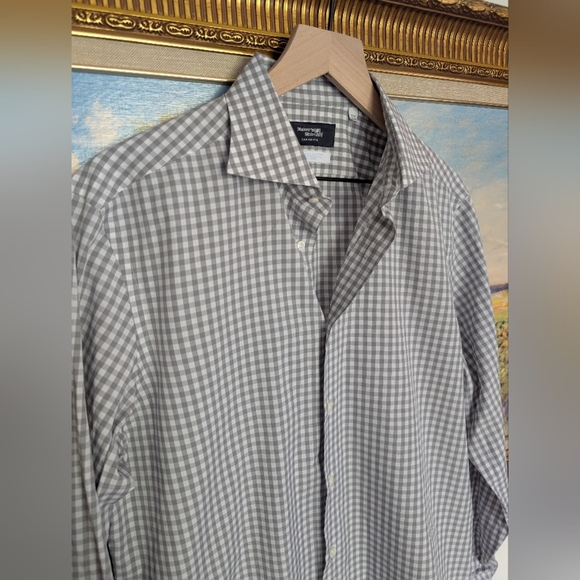 Makers Shirt Kamakura Gray Checkered Shirt - Picture 1 of 5